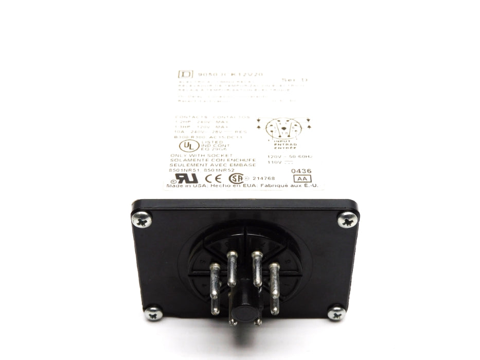 SQUARE D 9050JCK12V20 SER. D 0.3-30S 240V UNMP