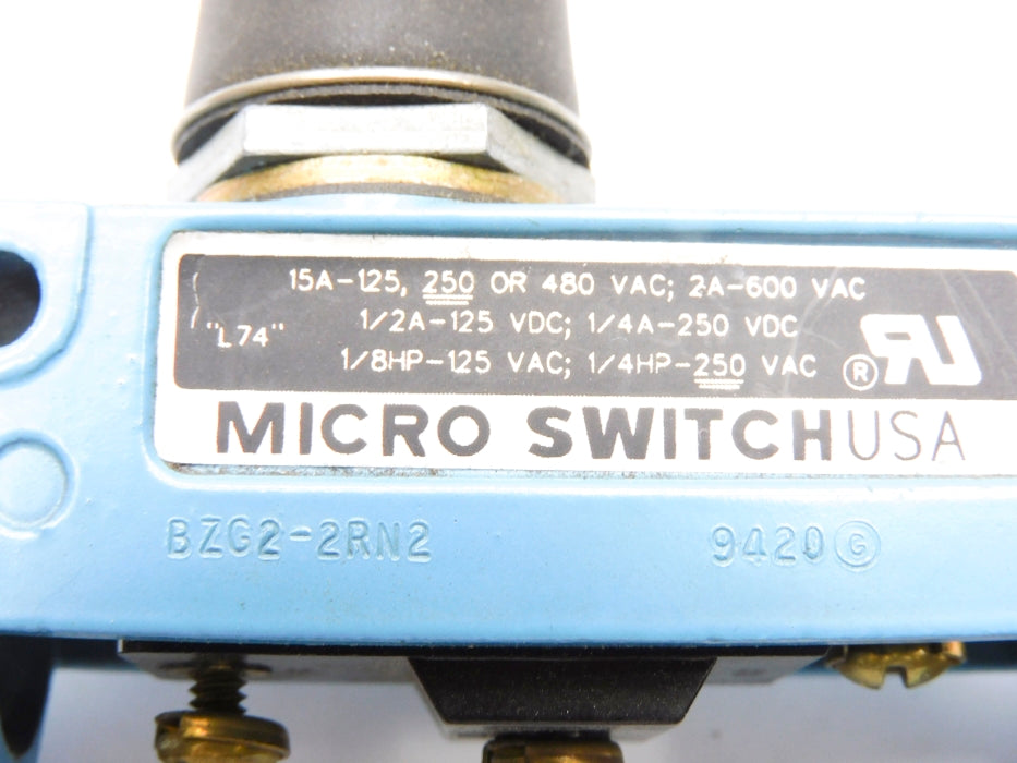 MICRO SWITCH BZG2-2RN2 (AS PICTURED) UNMP