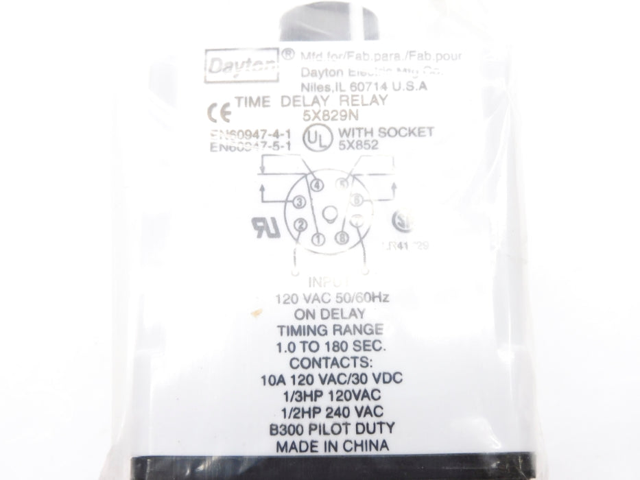 DAYTON 5X829N 1.0-180S 120VAC NSMP