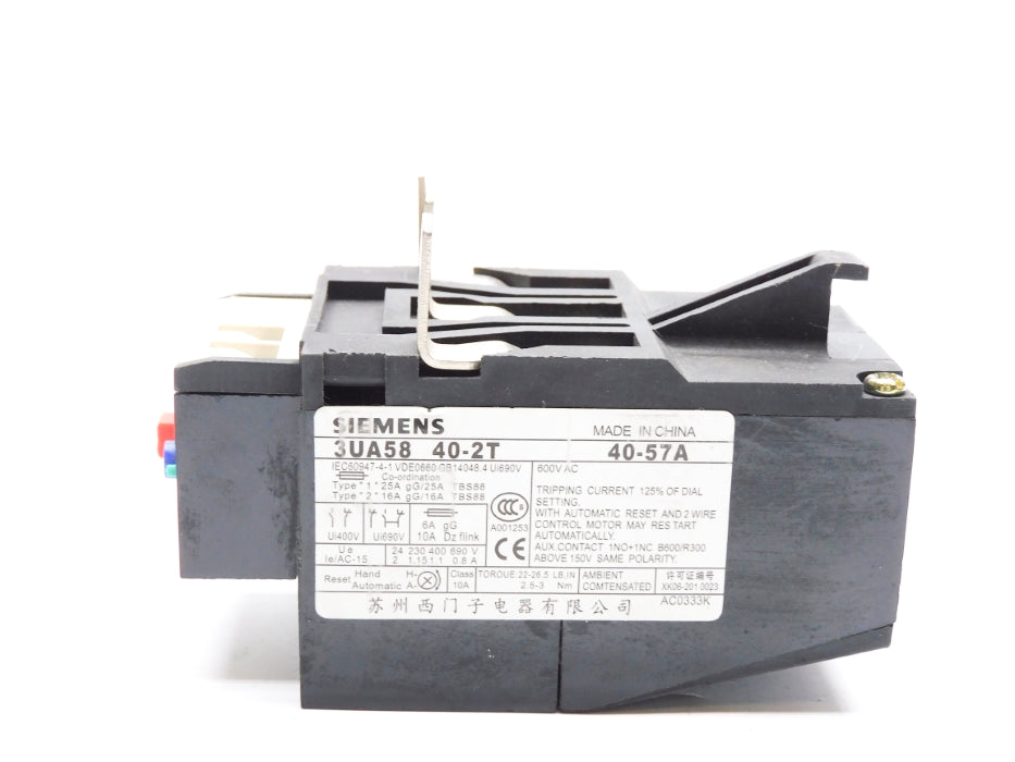 SIEMENS 3UA5840-2T 600VAC 40-57A UNMP