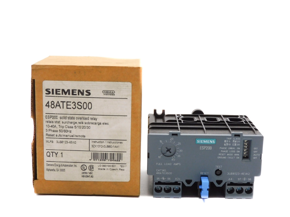 SIEMENS 3UB8123-4EW2 48ATE3S00 10-40A NSMP
