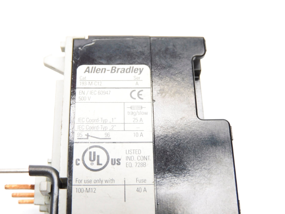 INDUSTRIAL SPARE PART 193-M-C12 SER. A 500V 10.4-12A UNMP