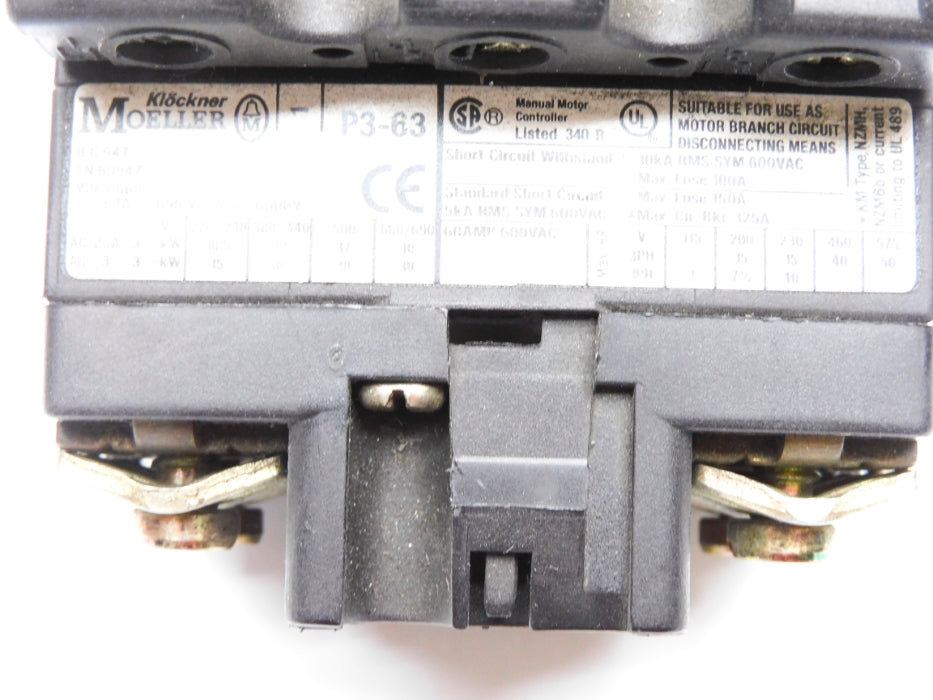 KLOCKNER MOELLER P3-63 UNMP