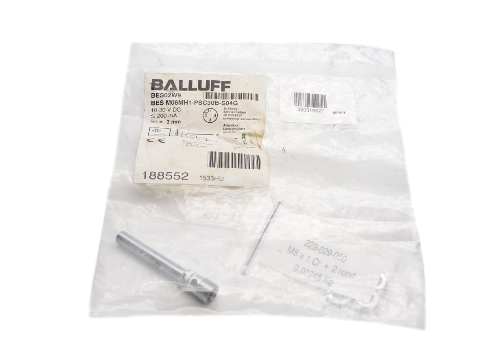 BALLUFF BESM08MH1-PSC30B-S04G BES02W9 NSMP