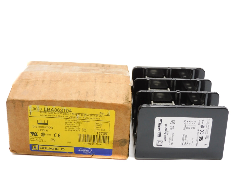 SQUARE D 9080LBA363104 SER. C 600V NSMP