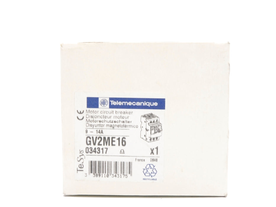 TELEMECANIQUE GV2ME16 034317 9-14A 690V NSMP