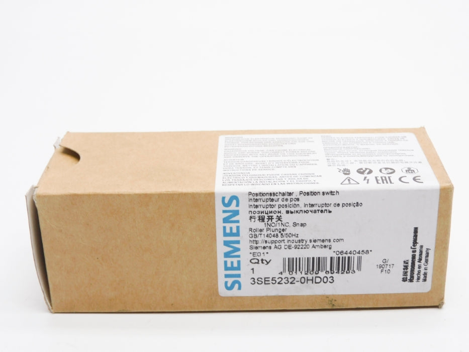 SIEMENS 3SE5232-0HD03 240V 6A NSMP