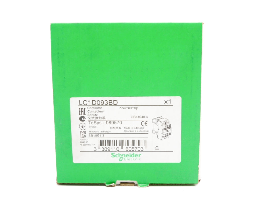 SCHNEIDER ELECTRIC LC1D093BD 24VDC NSMP