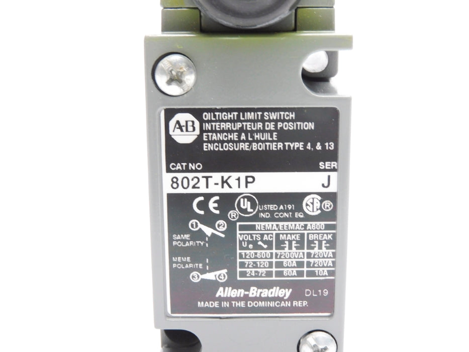 INDUSTRIAL SPARE PART 802T-K1P SER. J 120-600VAC 60A (WH) NSMP