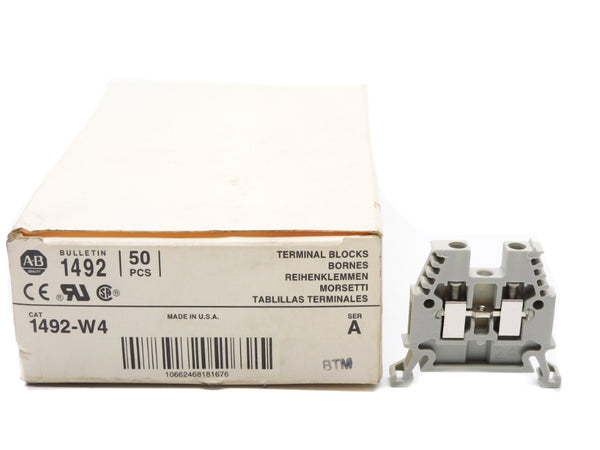 ALLEN BRADLEY 1492-W4 SER. A 600V (PKG OF 50) (WH) NSMP