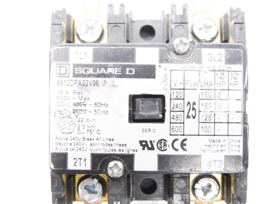 SQUARE D 8910DPA22V06 SER. C 120V UNMP