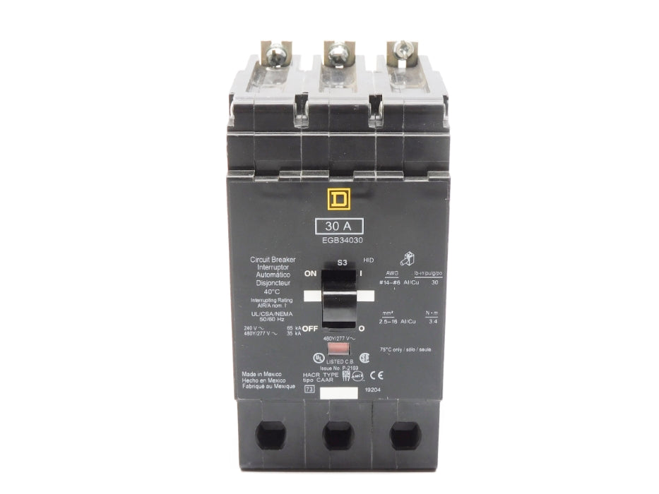 SQUARE D EGB34030 30A 480/277V NSNP