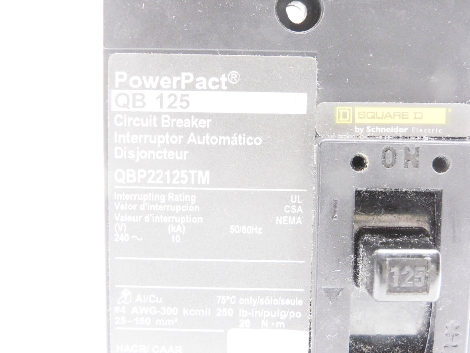 SQUARE D QBP22125TM 125A 240V NSNP