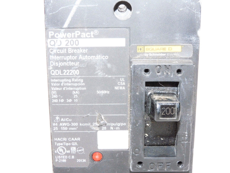 SQUARE D QDL22200 200A 240V (AS PICTURED) UNMP