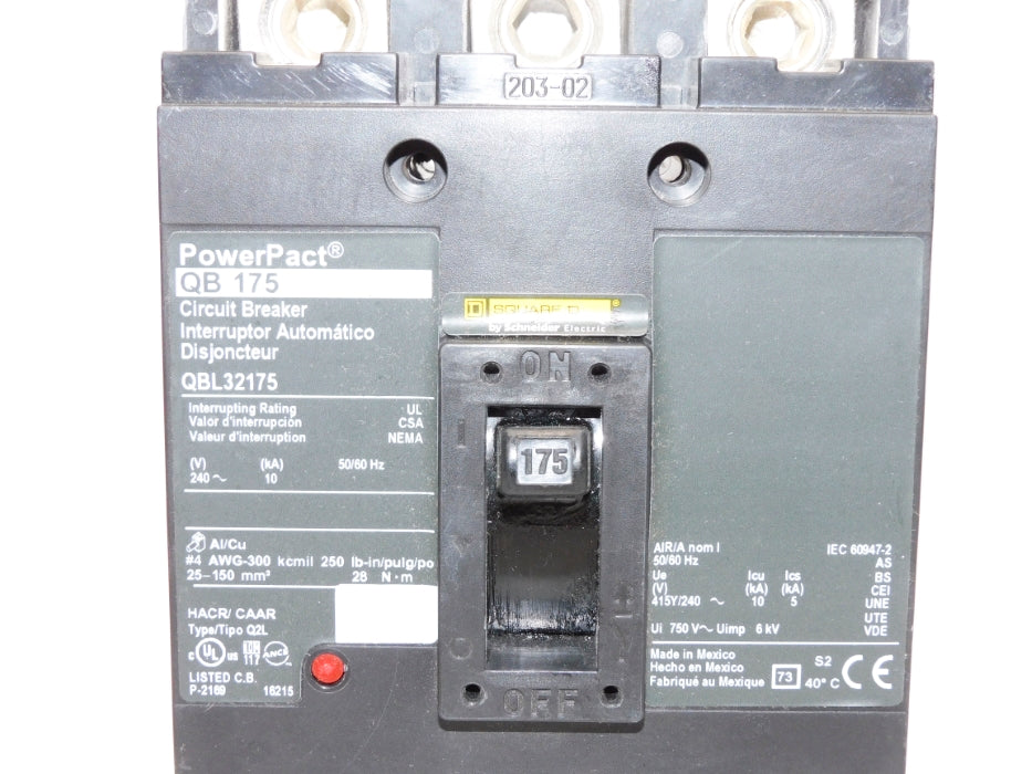 SQUARE D QBL32175 240V 175A NSMP