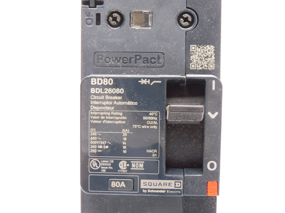 SQUARE D BDL26080 80A 480V NSMP