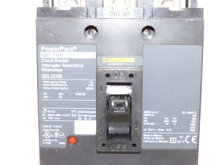 SQUARE D QDL32100 100A 240V (AS PICTURED) NSMP