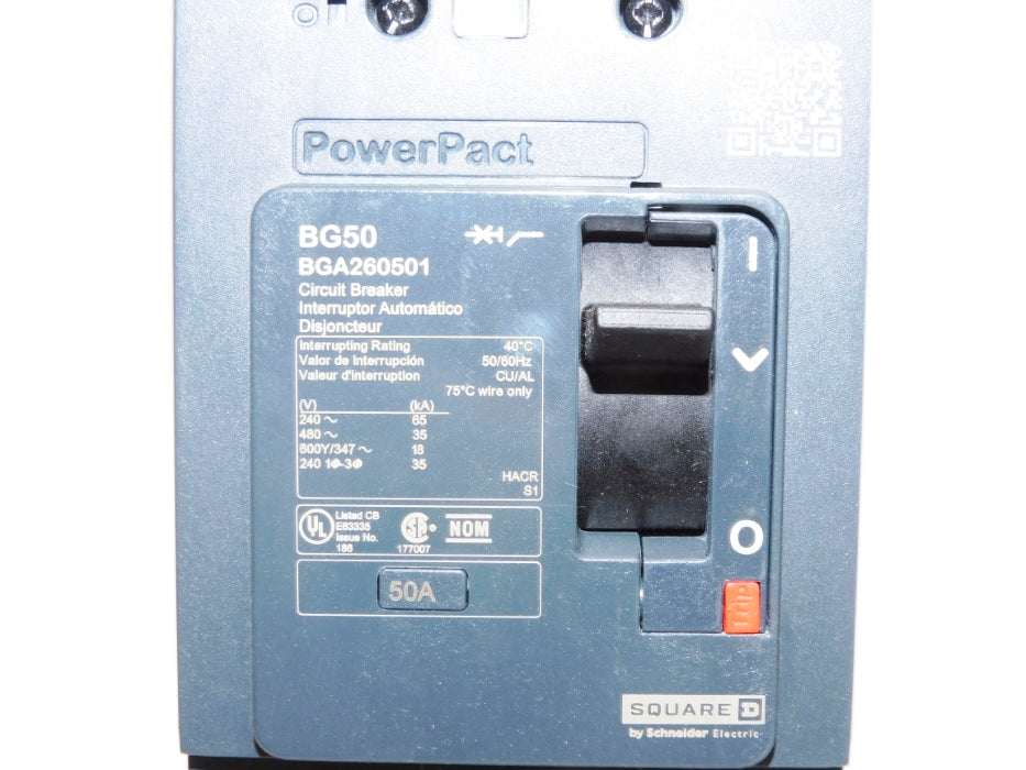 SQUARE D BGA260501 50A 480V NSMP