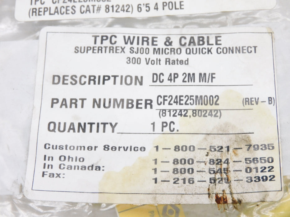 TPC WIRE & CABLE CF24E25M002 NSMP