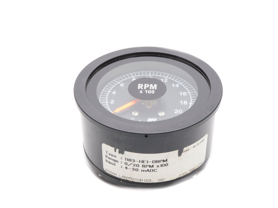 BYRAM LABORATORIES 1183-HEI-DRPM 0/20RPMX100 UNMP