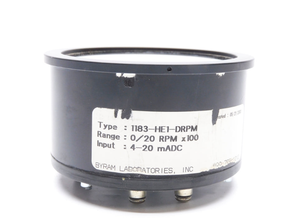 BYRAM LABORATORIES 1183-HEI-DRPM 0/20RPMX100 UNMP