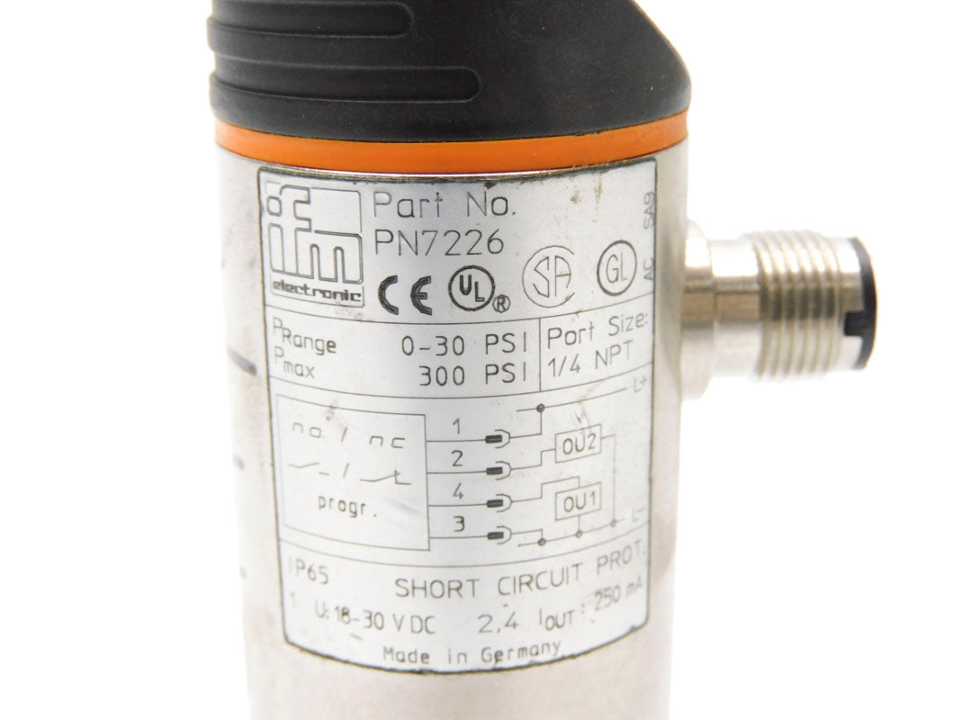 IFM EFECTOR PN7226 0-30PSI UNMP