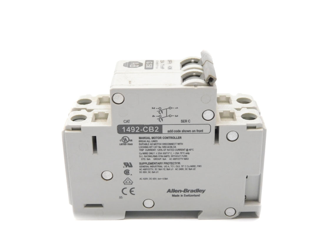 ALLEN BRADLEY 1492-CB2-G250 SER. C 25A 480/277V (AS PICTURED) UNMP
