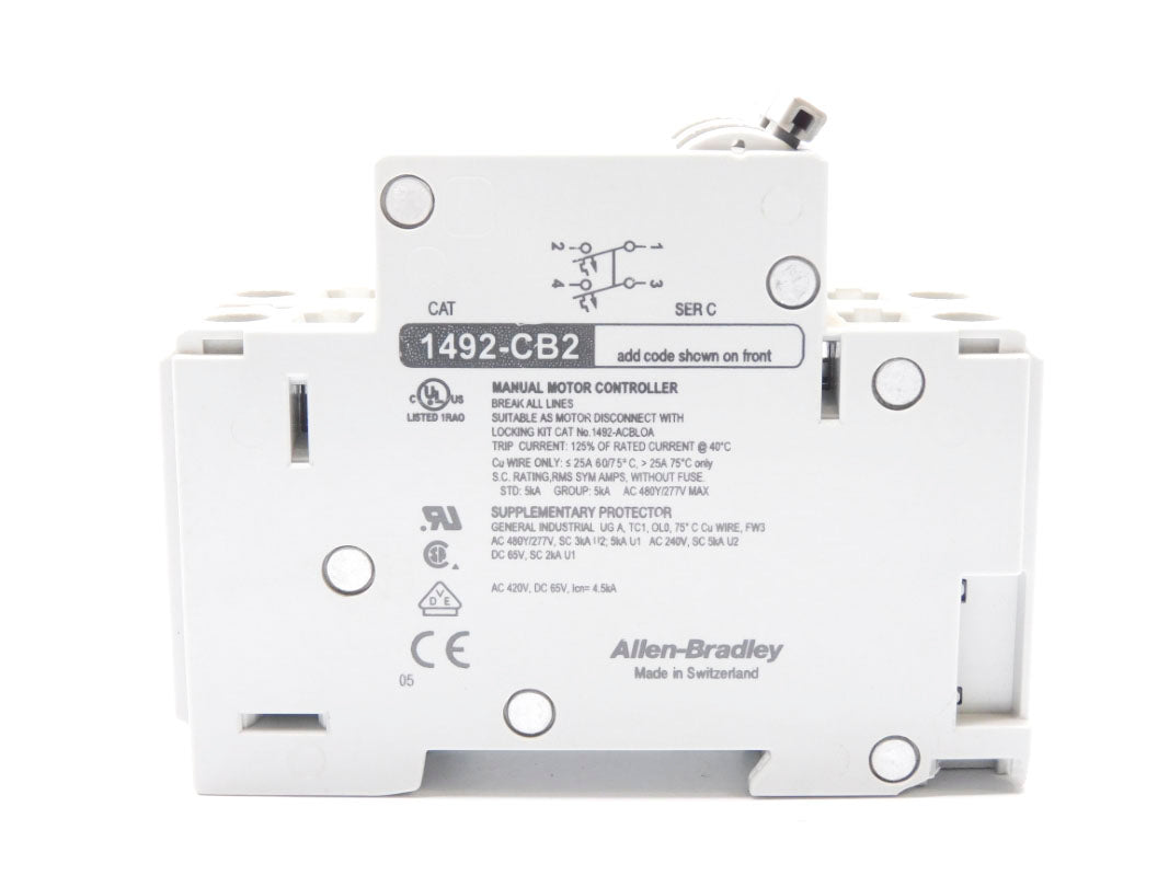 ALLEN BRADLEY 1492-CB2-G250 SER. C 25A 480/277V (AS PICTURED) UNMP
