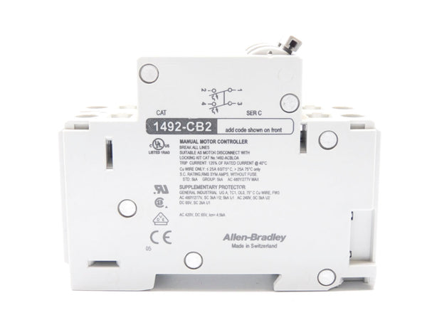 ALLEN BRADLEY 1492-CB2-G250 SER. C 25A 480/277V (AS PICTURED) UNMP