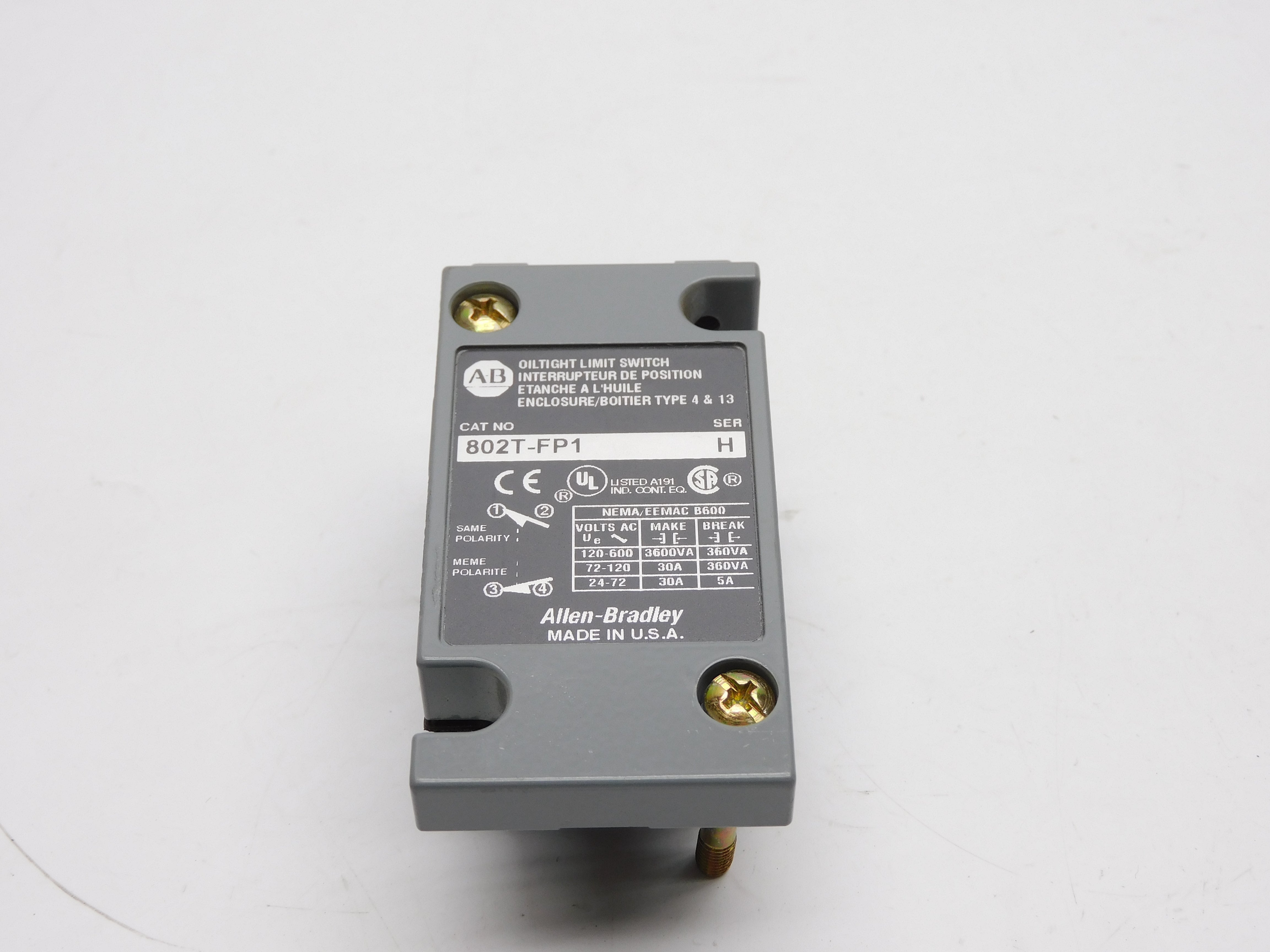 INDUSTRIAL SPARE PART 802T-FP1 SER. H (AS PICTURED) NSNP
