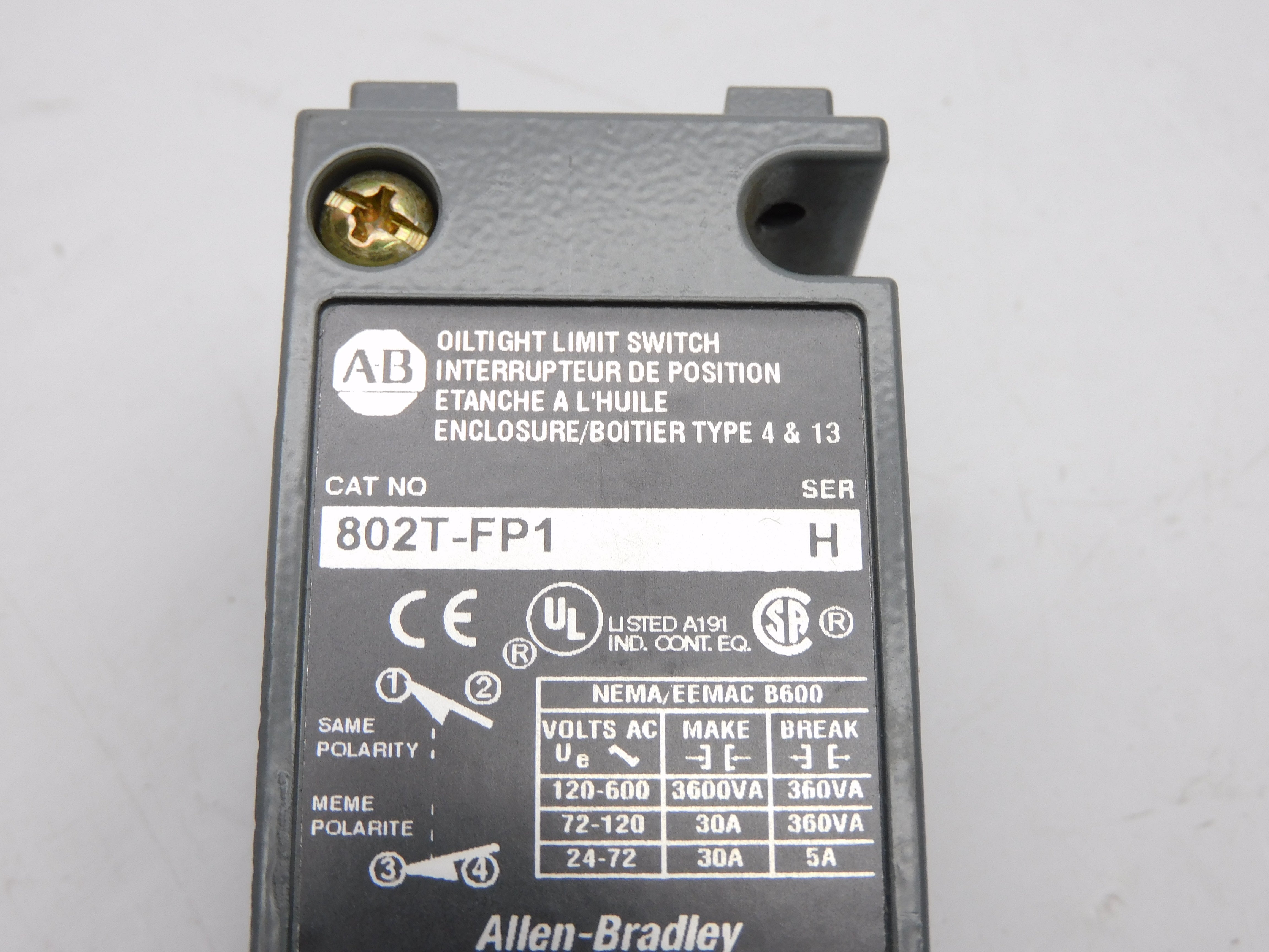 INDUSTRIAL SPARE PART 802T-FP1 SER. H (AS PICTURED) NSNP