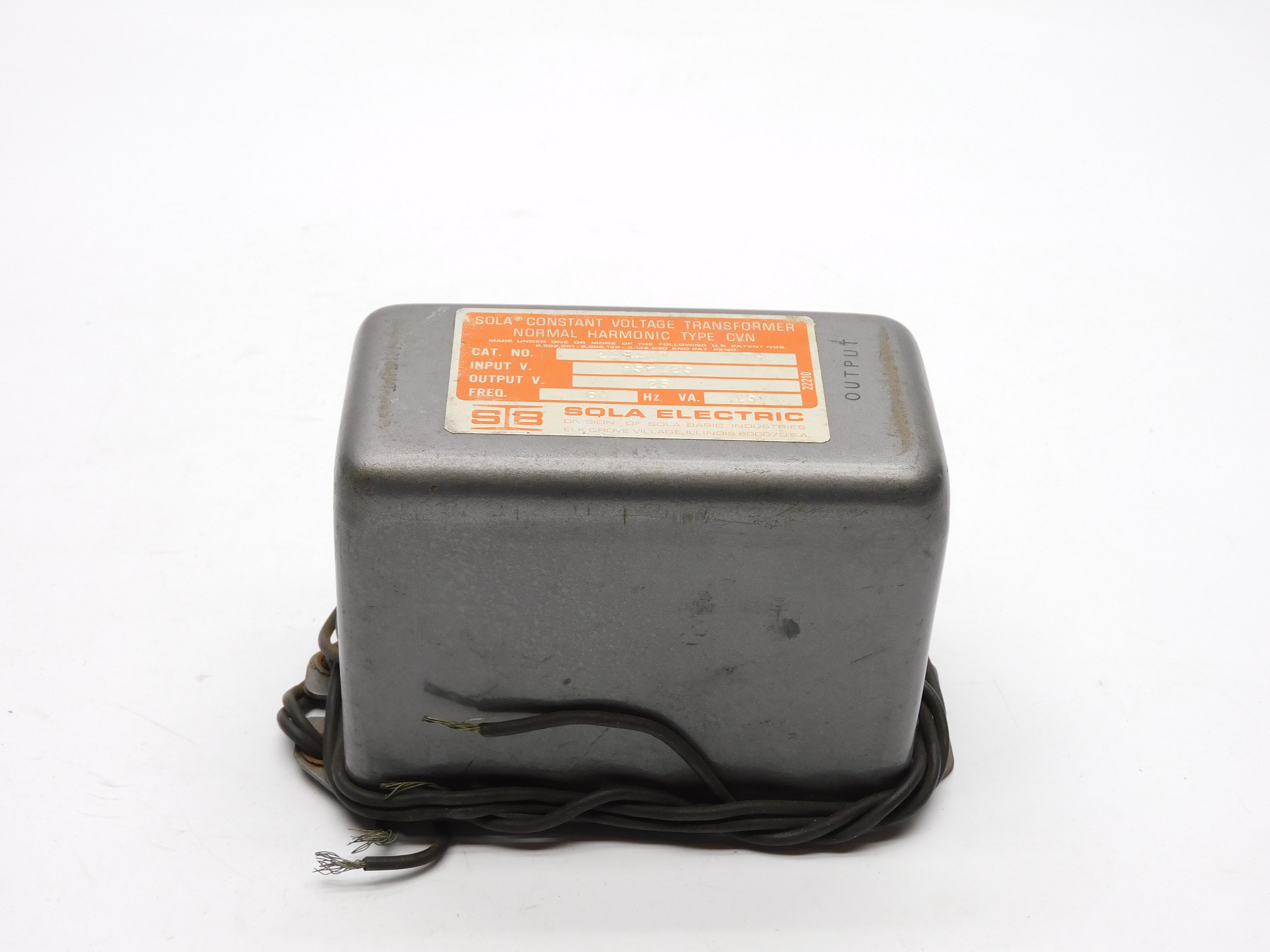 SOLA ELECTRIC 21-400 15VA UNMP