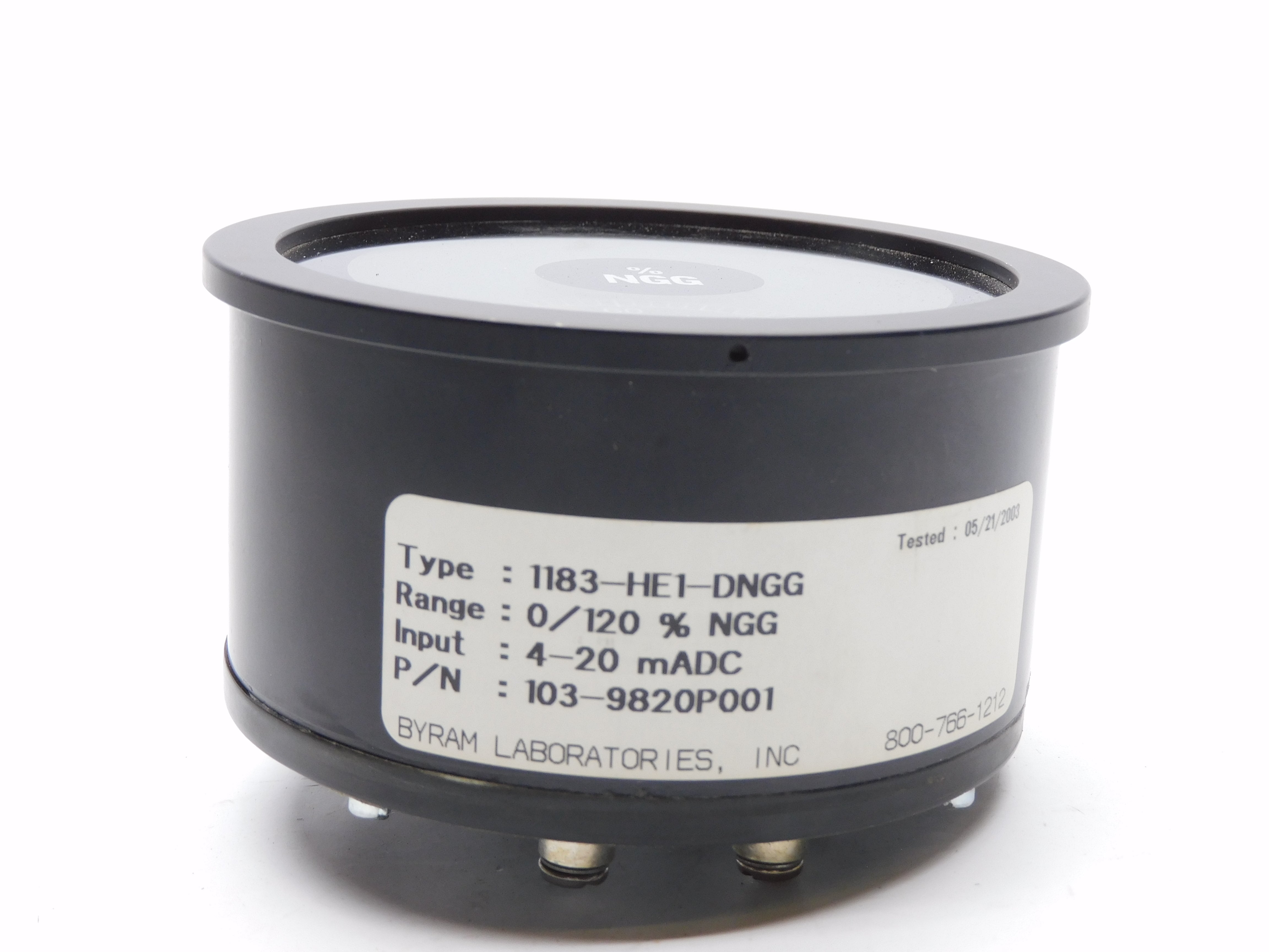 BYRAM LABORATORIES 1183-HE1-DNGG 0/120% NGG UNMP