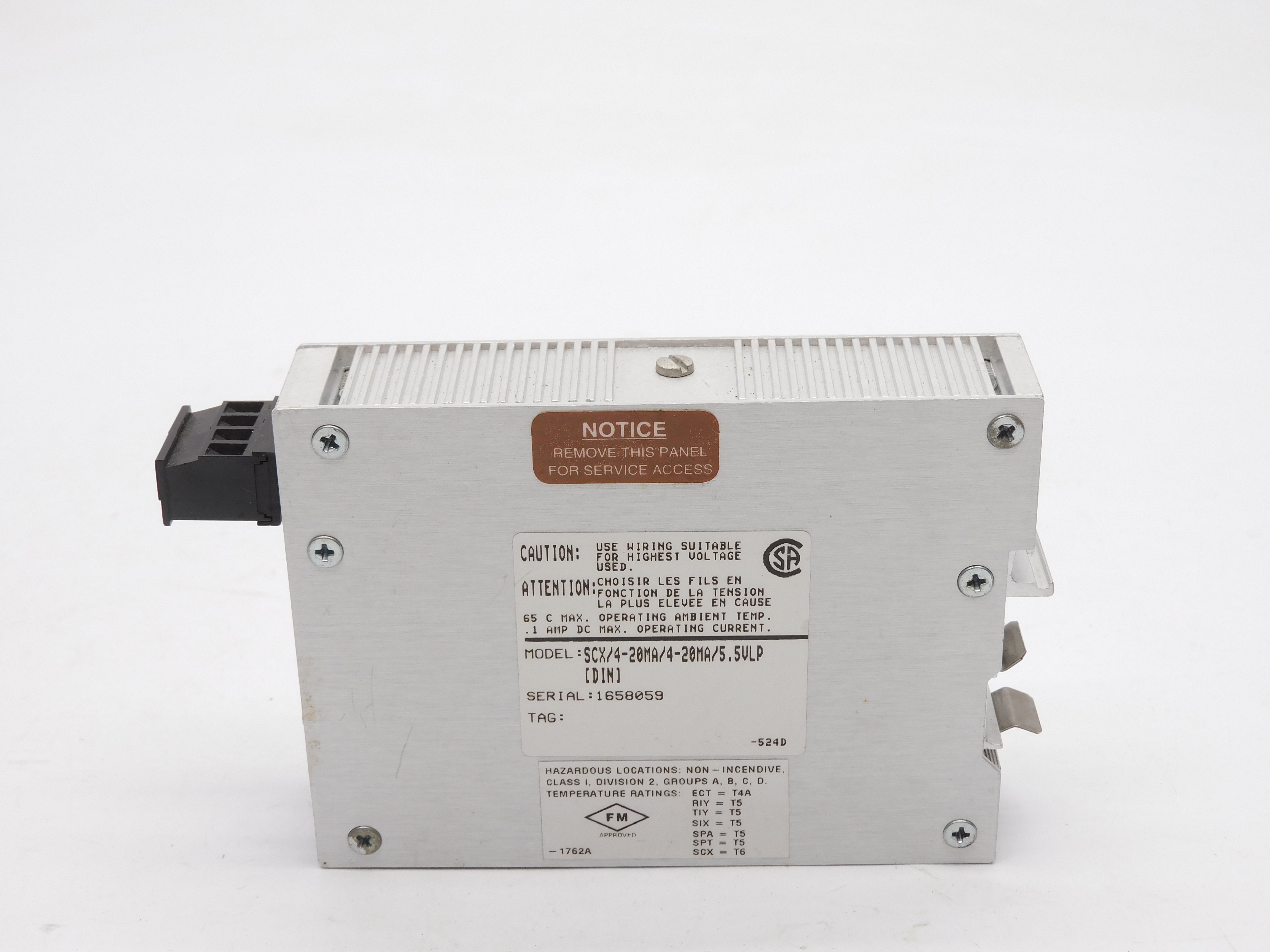 MOORE INDUSTRIES SCX/4-20MA/4-20MA/5.5VLP[DIN] UNMP