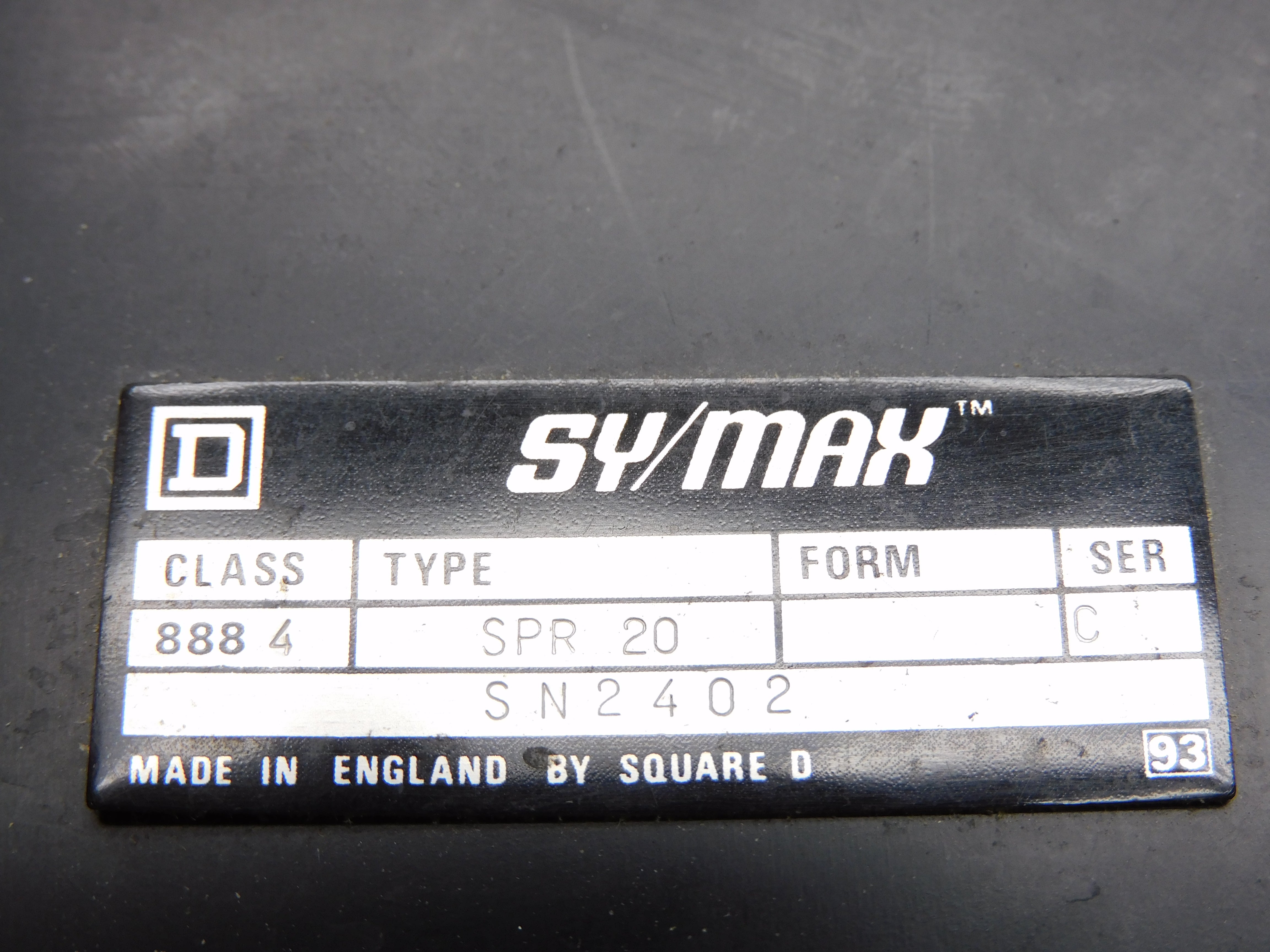 SQUARE D 8884SPR20 SER. C UNMP
