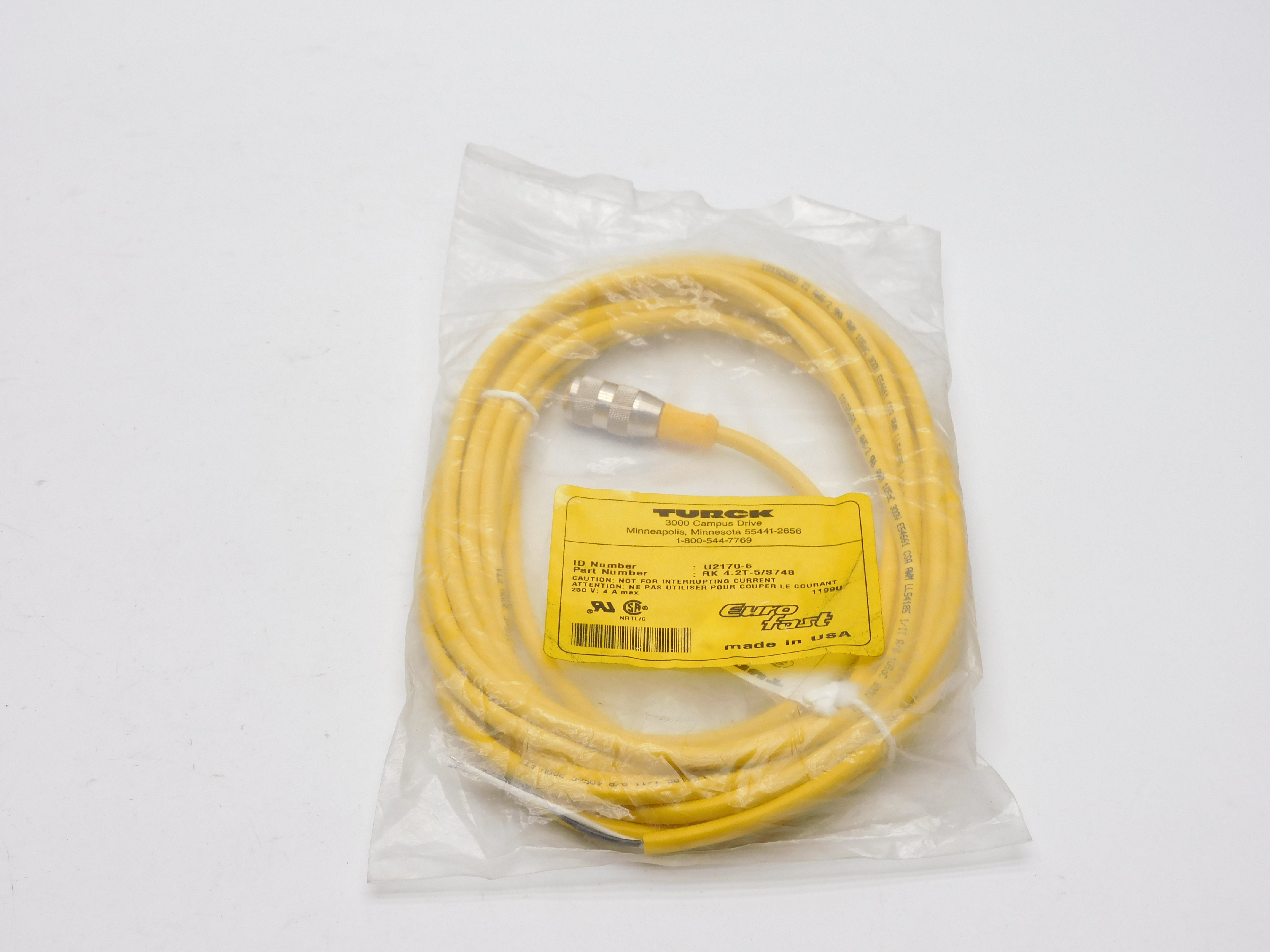 TURCK RK4.2T-5/S748 U2170-6 NSMP