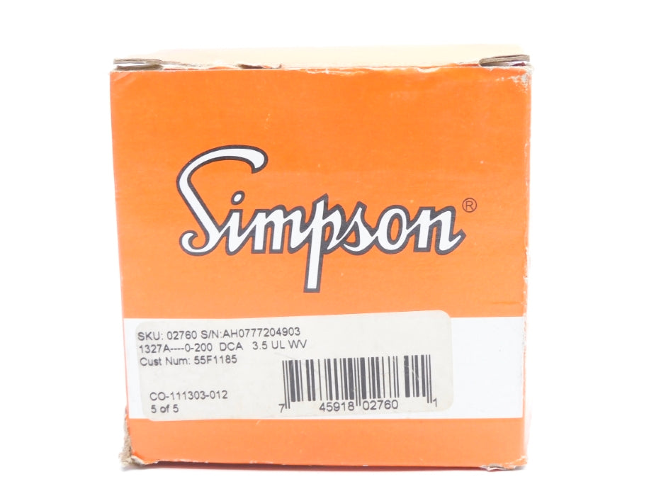 SIMPSON 02760 1327A 0-200DCA NSMP