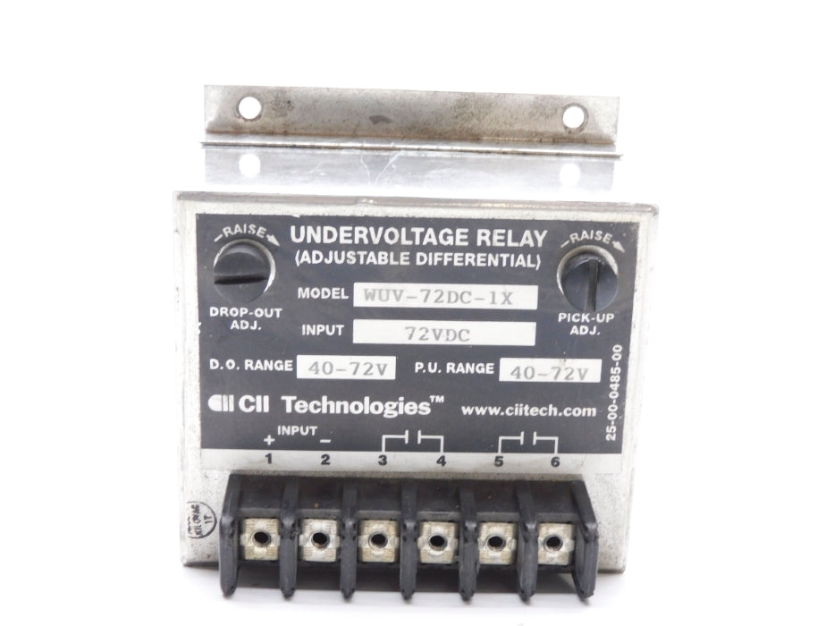 CII TECHNOLOGIES WUV-72DC-1X 72VDC UNMP