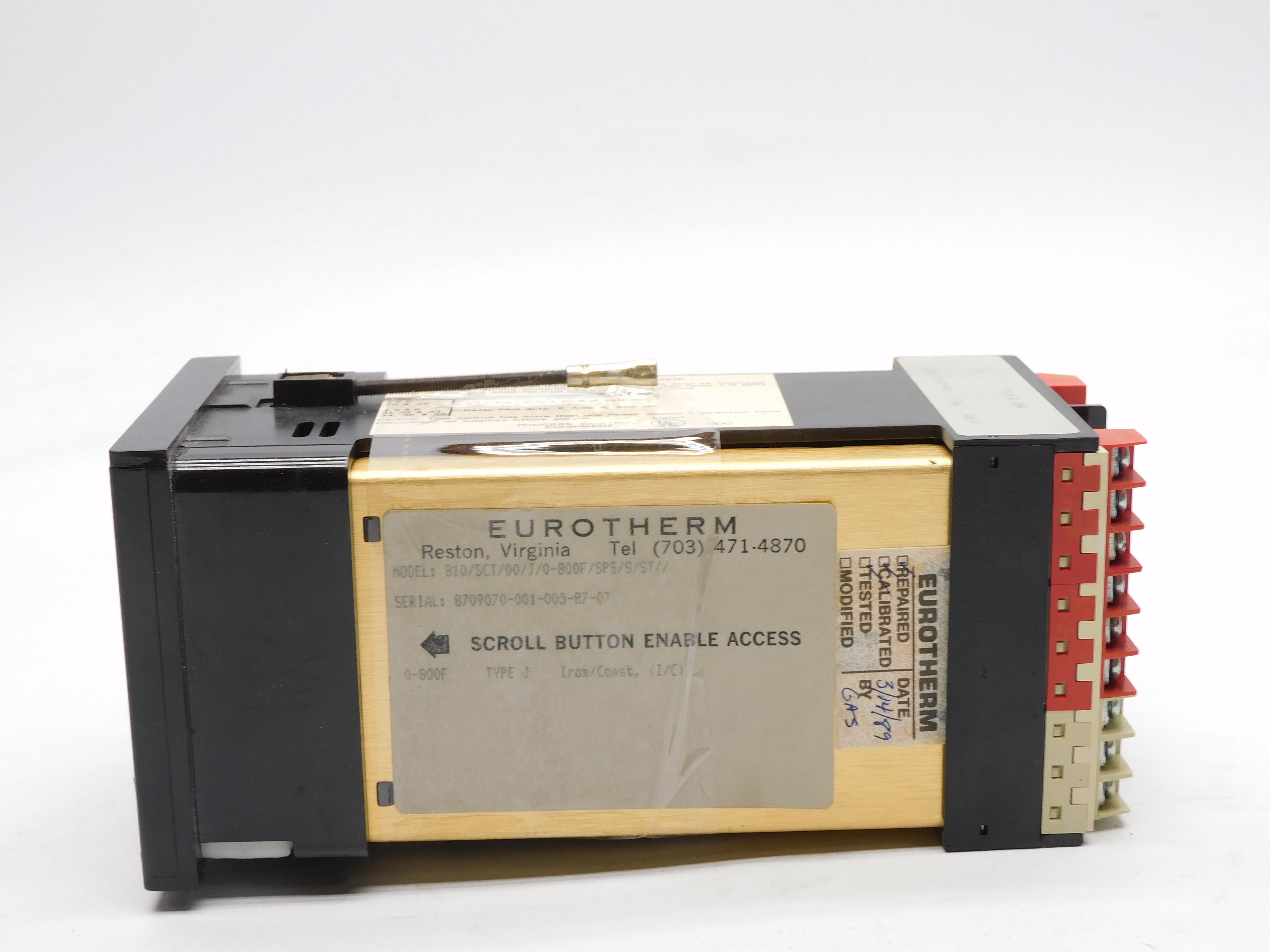 EUROTHERM 810/SCT/00/J/0-800F/SPS/S/ST// 0-800'F REMAN