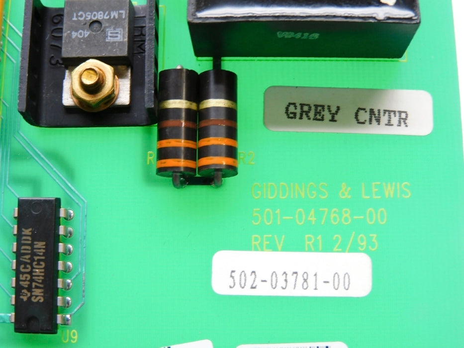 GIDDINGS & LEWIS 502-03781-00 REV. R1 UNMP