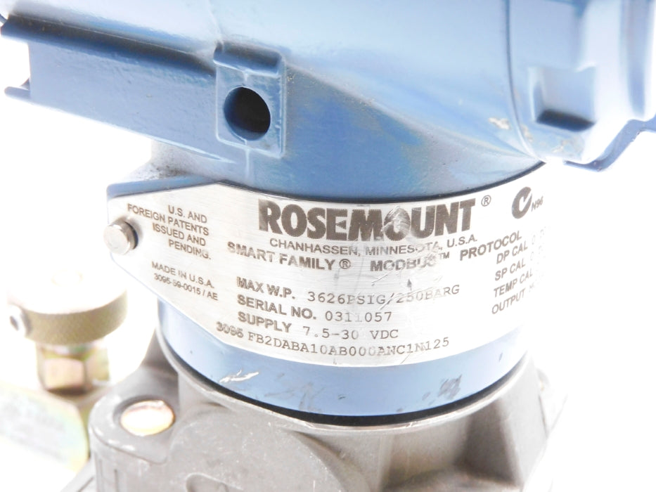 ROSEMOUNT 3095FB2DABA10AB000ANC1N125 0-1500PSIG NSNP