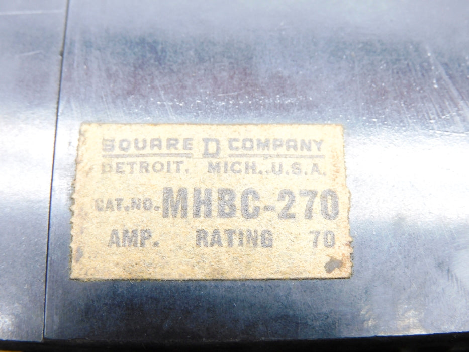 SQUARE D MHBC270 70A UNMP