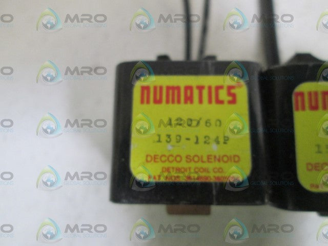 LOT OF 3 NUMATICS 120/60 COIL 139-124P *NEW NO BOX*