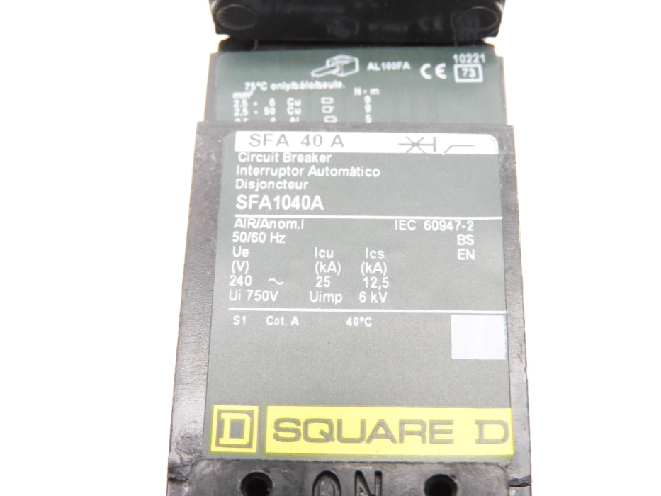 SQUARE D SFA1040A 40A 240V NSMP