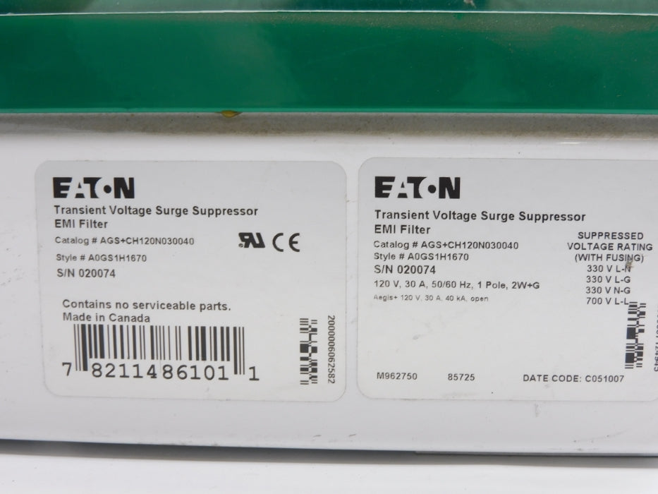 EATON AGS+CH120N030040 NSNP