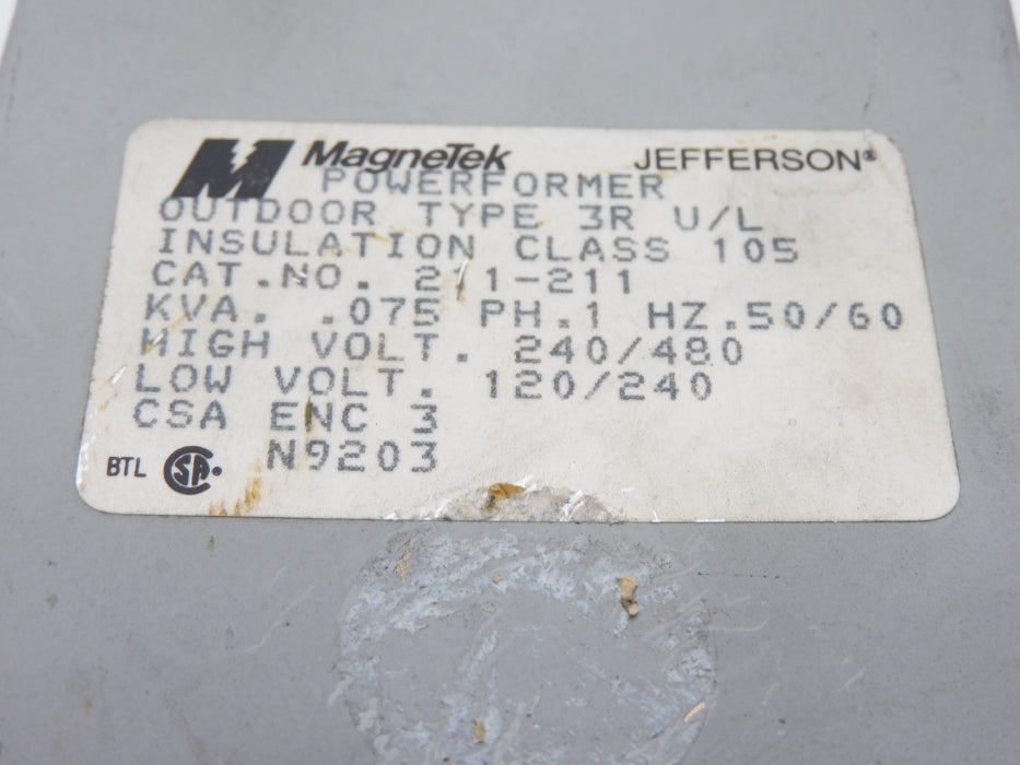 MAGNETEK 211-211 .075KVA NSNP