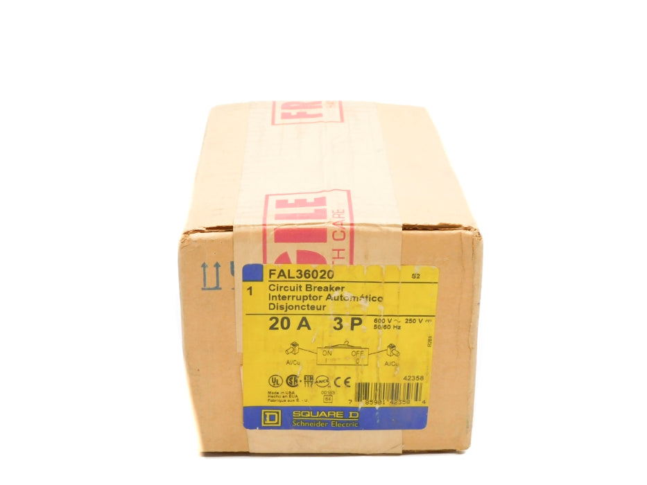 SQUARE FAL36020 20A 600/250V NSFS