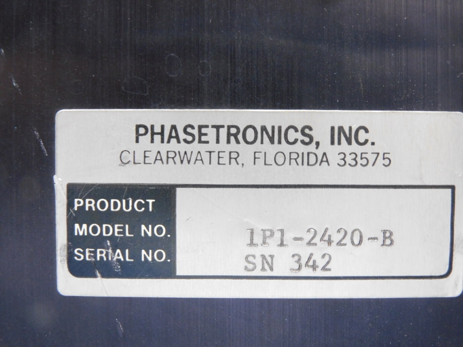 PHASETRONICS 1P1-2420-B UNMP