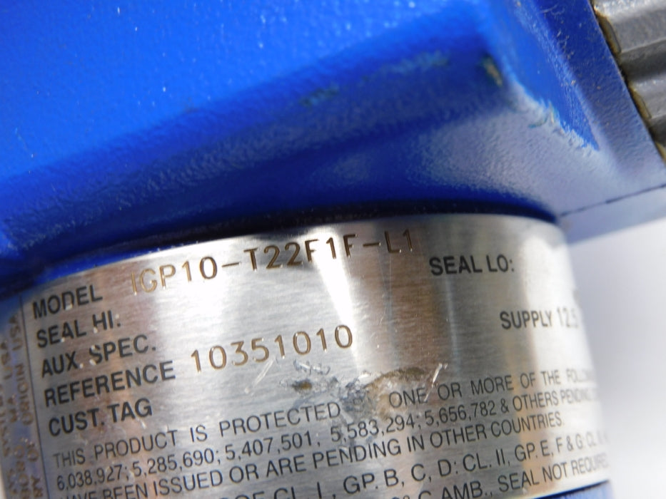 FOXBORO IGP10-T22F1F-L1 0-6000PSI NSNP