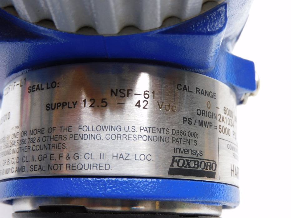 FOXBORO IGP10-T22F1F-L1 0-6000PSI NSNP